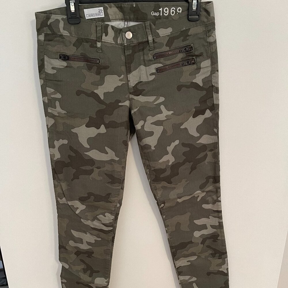 GAP Skinny, Ankle, Camo Print Jeans